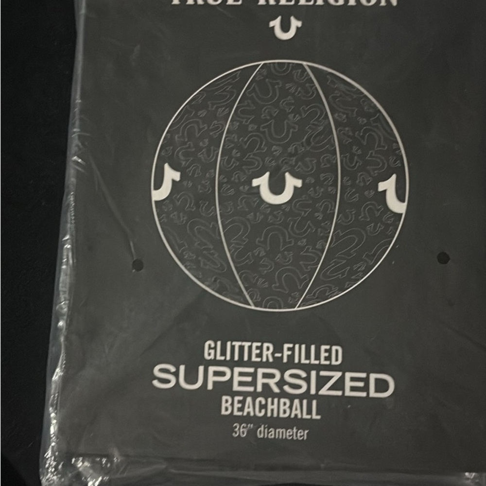 True Religion Glitter-Filled Beachball - Black